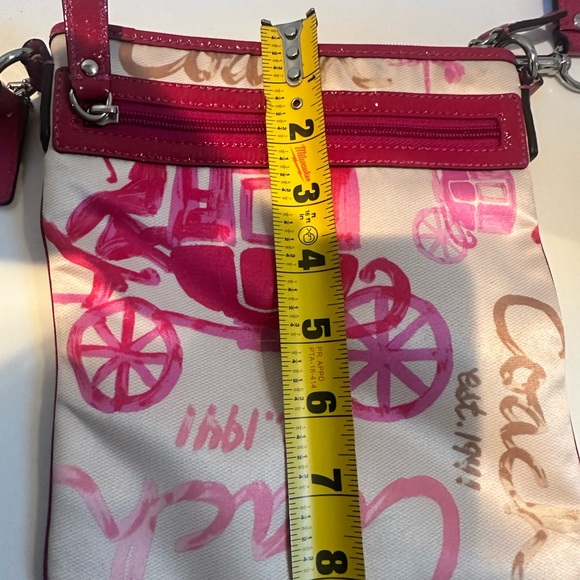 Coach Watercolor Print with  Horse & Carriage  Sateen Crossbody - Picture 9 of 9